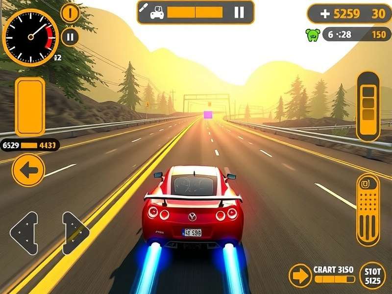 Dynamic Racing Action Golden Hour Drive Gameplay Screenshot
